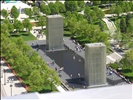 Crown Fountain, Millenium Park (from Cliff Dwellers Club patio)